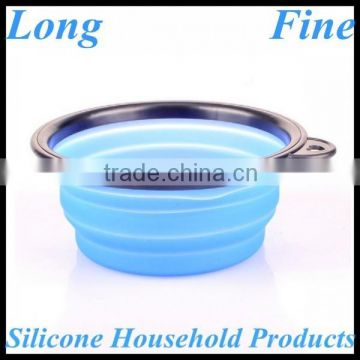 2015 Personalized Fashion Blue Silicone Dog Bowl Blue                        
                                                Quality Choice