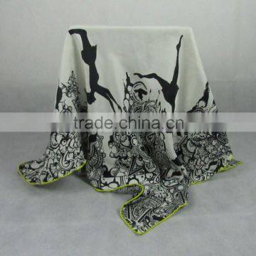 100% silk 14mm twill digital printed square silk scarves