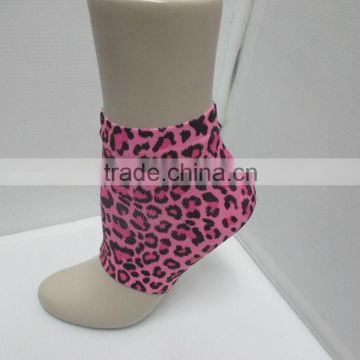 pink leopard sock heel / elbow socks / printed heel socks