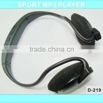 Newest Hot sale Headset TF mp3 Black headset mp3 earphone and headphpone earphone with fm