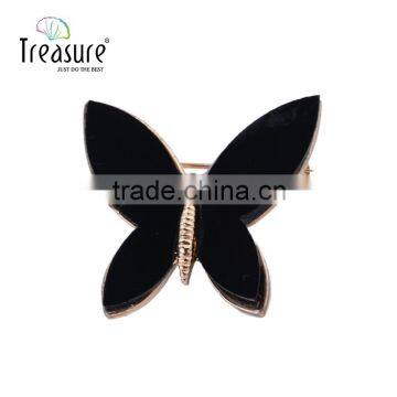 Wedding jewelry black korea sheet butterfly with golden alloy brooch jewelry