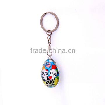 Popular Souvenir Gift Zinc Alloy Metal Crystal Glass keychain, decorative keychain