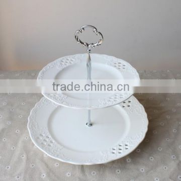 2 tier cake stand