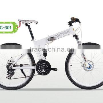 Lionhero 2014 hot sale aluminum collapsible bicycles ,folding mountain bike, folding trolley