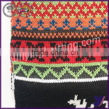 Multicolor Jacquard Wool Felt Winter Santa Elk Knitting Infinity Scarf Wholesale China (can be Customized) photo-5