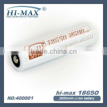 hi-max battery 3.7v 2600mAh core batteries