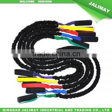 Cord Covered Resistance Training Bands With Padded Handles