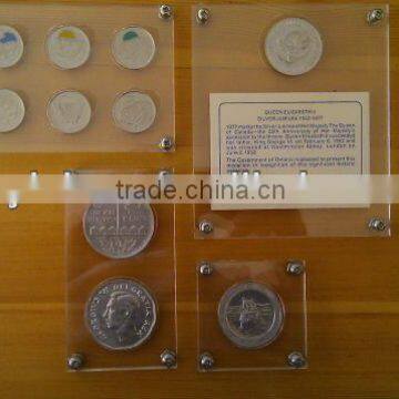 Cheap customized acrylic coin holder