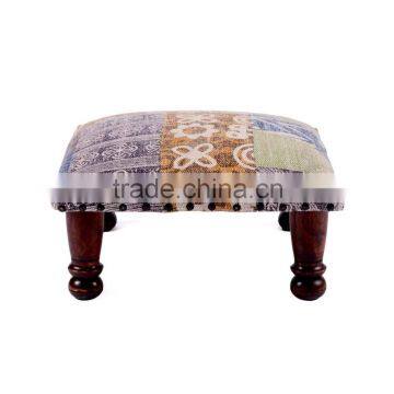 Natural Livings Wooden Upholstery Footstool
