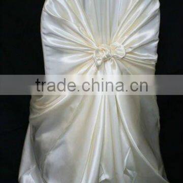 Satin self-tie chair covers&Universal satin chair cover for wedding