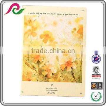 Promotional cheap wholesale flower printing colorful custom paper notebook