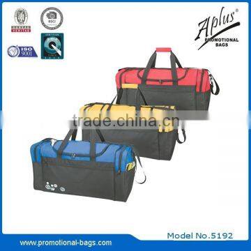 large volume duffel bag with mesh pockets padded handle