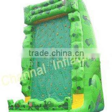 Green rock climb inflatable climbing game