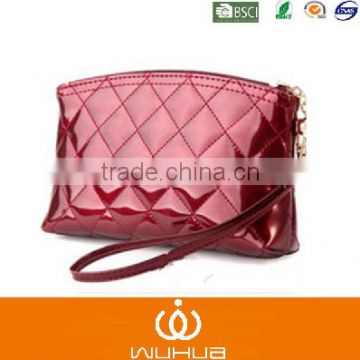 classical quilted solid jewelry makeup cosmetic bag for wholesale