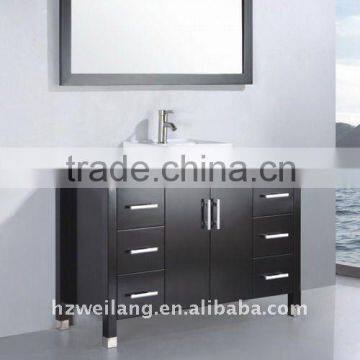 Hot Sell Espresso free standing wood bathroom Vanity