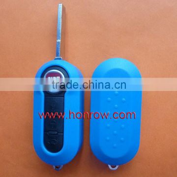 High quality Fiat 3 button flip remote blank key fobs(Blue Color)