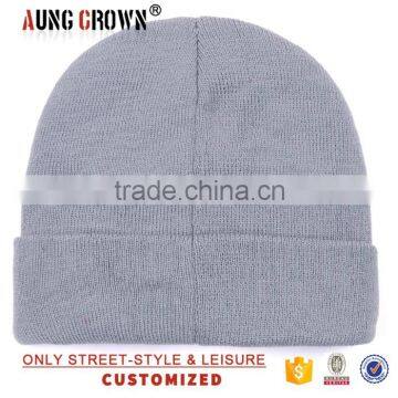 2016 Beanie Acrylic Plain Knit Beanie Hats for Men photo-4