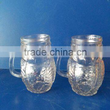 Owl Airtight Mason Glass Jar,glass Cup With Handle Supplier's Choice photo-3