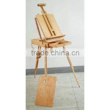 wooden artist easel box / painting box easel