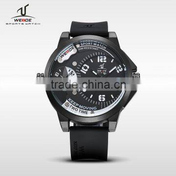 2015 WEIDE Hot-selling Men Sport Watches UV1501 With Quartz Watch Silicone Gel Band 3 ATM Water Resistant