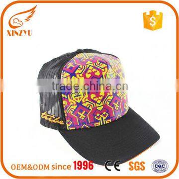 Classical Design 5 Panel Sandwich Vintage Cap Printing Mesh Trucker Hat