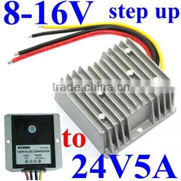 DC to DC Voltage Regulator 12V/15V/14V to 24V 5A step up converter 100W 120W for car led display,golf cart,etc