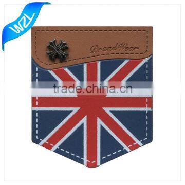 2016 Hot selling Embossed and Printed UK flag leather patches