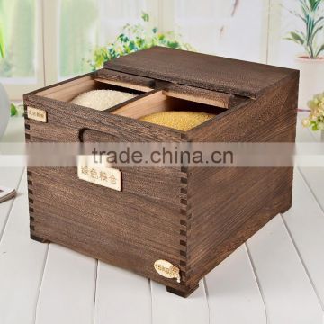 2 Cells Small Wooden Storage Box