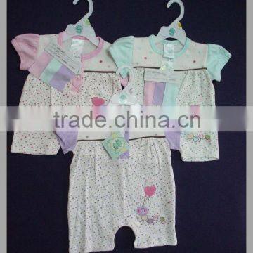 100% cotton printed embroidery girls romper