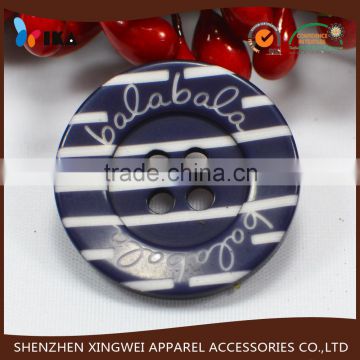 laser stripe resin button