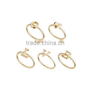 Wholesale Stainless Steel Charm Ring,Letters Ring,Gold Plated Letters Ring photo-3