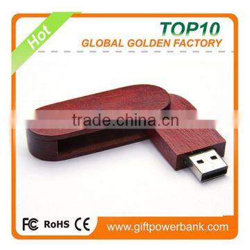 Creative Swivel Wood OEM Bulk Cheap Usb Flash Memory