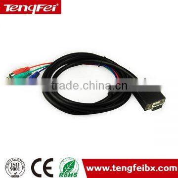 High end amd top quality Vga Hd15p To 3RCA Cable/VGA TO RCA CABLE/HD15P CABLE from factory manufacture