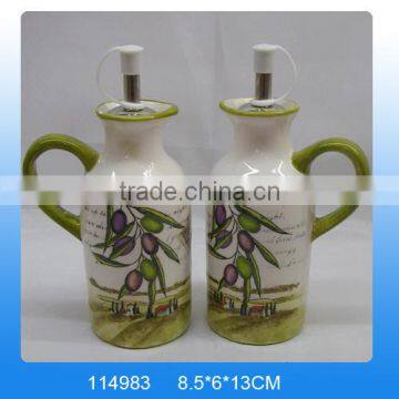 2016 new kitchenware,ceramic olive oil bottle with handle