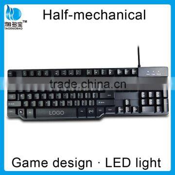 Adjustable Backlit Gaming Keyboard_professional Half Mechanical Keyboard Quality Choice photo-2