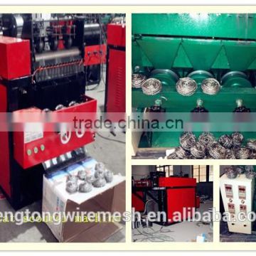 The richest stainless steel wire scrubber making machine, flat scourer machine factory