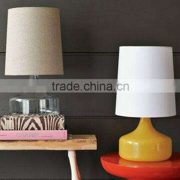 11.23-2 Mid Century Inspired Blown Glass Clear Perch Table Lamp a Petite Silhouette Elegant Addition to a Nightstand photo-2