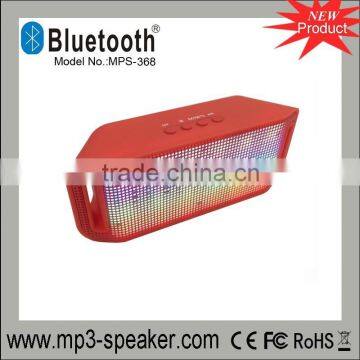 Newest hot pulse bluetooth speaker colorful led lights support u-disck,TF card,Mic hands-free ,audio outdoor speaker