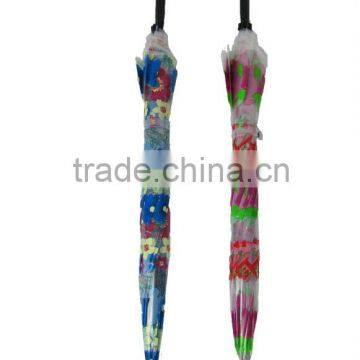 Dome Shaped Poe Umbrella With Flower Design photo-4