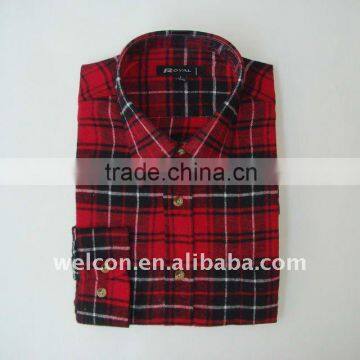 100% Cotton Men's classic casual stylish plaid flannel shirt