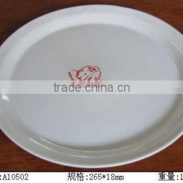 Melamine high quality white used restaurant dishes