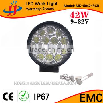 Best selling 42w 12v 5inch round auto work light truck Spot/Flood work light