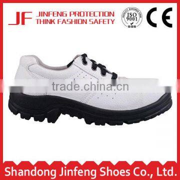 white leather sbp steel toe cap anti static pu outsole slip resistant safety shoes