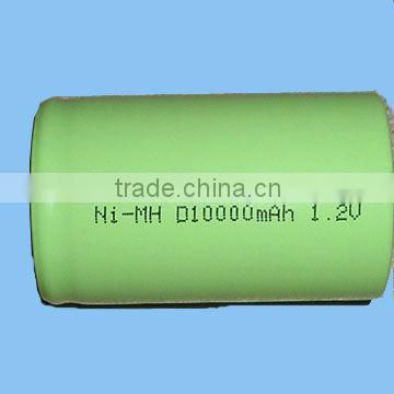 Ni-mh rechargeable battery D10000mAh for tool cars