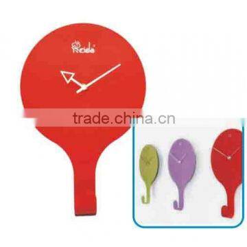 Promotional wall clock of ping pong rackets shape flip wall clock