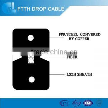 2 parallel FRP drop cable multimode OM3 fiber optic cable GJXH