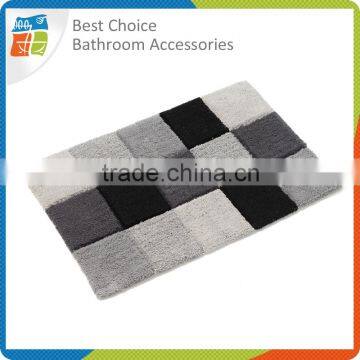 New Jacquard Microfiber Black Bath Mat