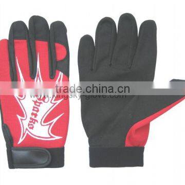 micro fiber synthectic leather mechanic glove