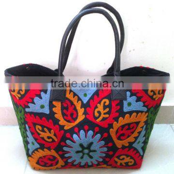 Latest new designs Beautiful Floral embroidered suzani bag