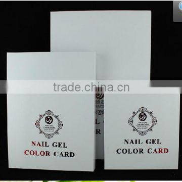 Factory Wholesale White Nail Polish Color Card Box 120 tips Nail Gel Color Card Box